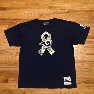 Mitchell & Ness NFL St. Louis Rams Salute To Service Throwback Shirt Size XL